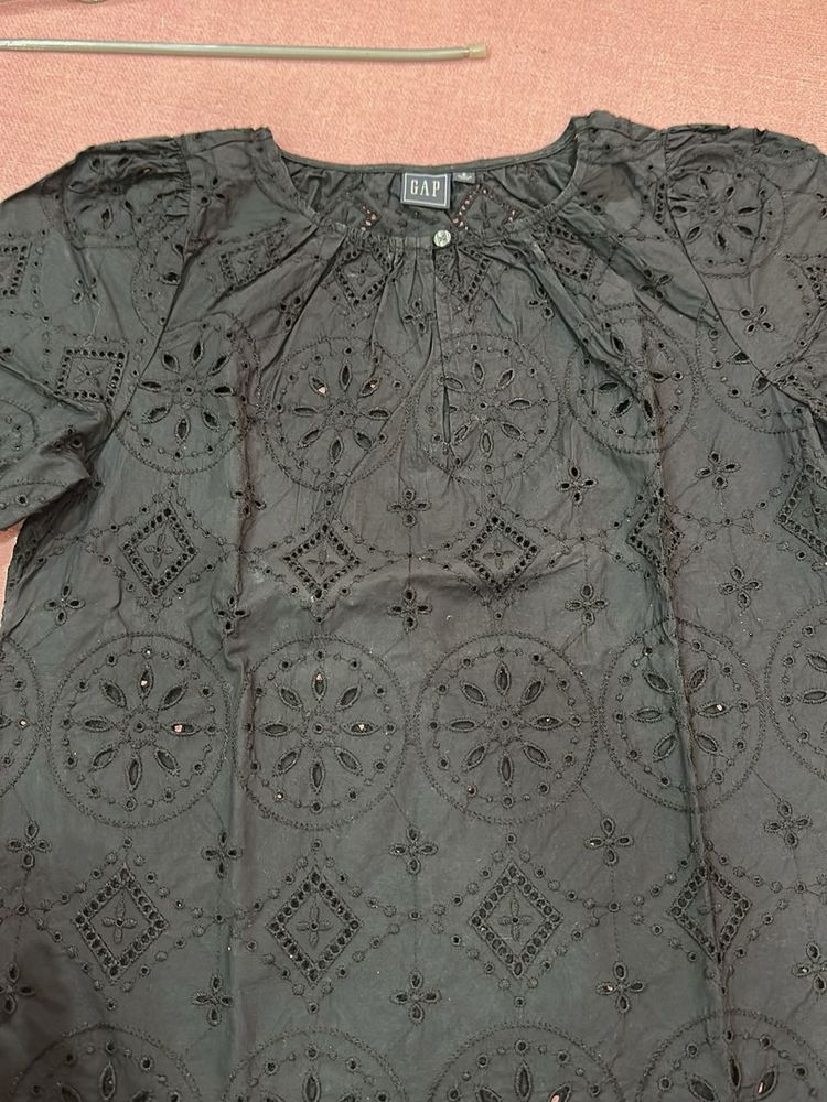 Eyelet Embroidered Top