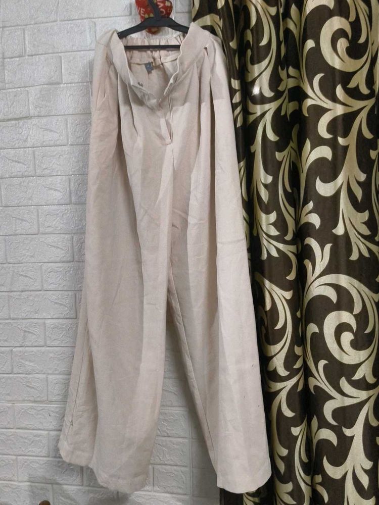 Beggy Elegant Wide Leg winter Linen Pants