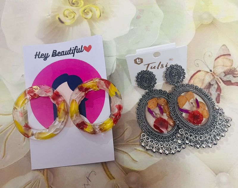 Handcrafted Resin Earrings, earrings set for women