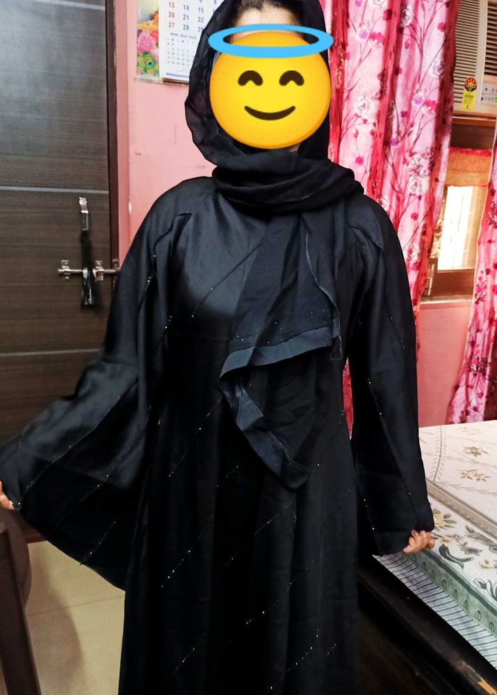 Elegant Black Abaya with Embellishments