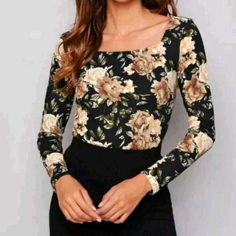 Floral Print Long Sleeve Top