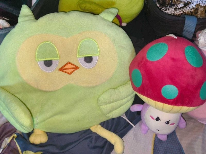 Cute Owl &amp; Mushroom Plushies