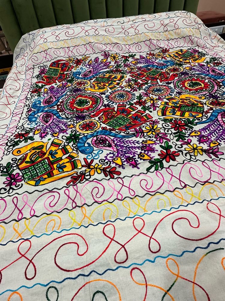 Full Embroidered Bedcover / Bedsheet
