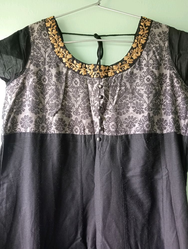 Rangmanch Anarkali Short Black Kurta