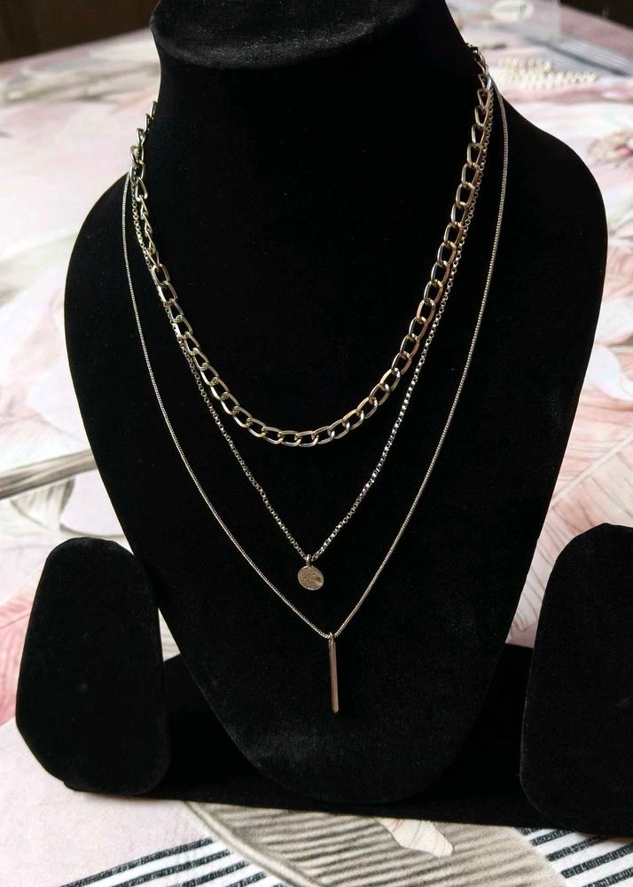 Layered Silver Necklace