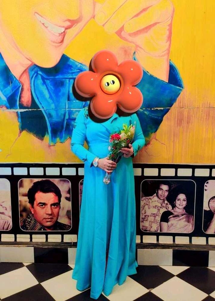Vintage Turquoise Maxi Dress