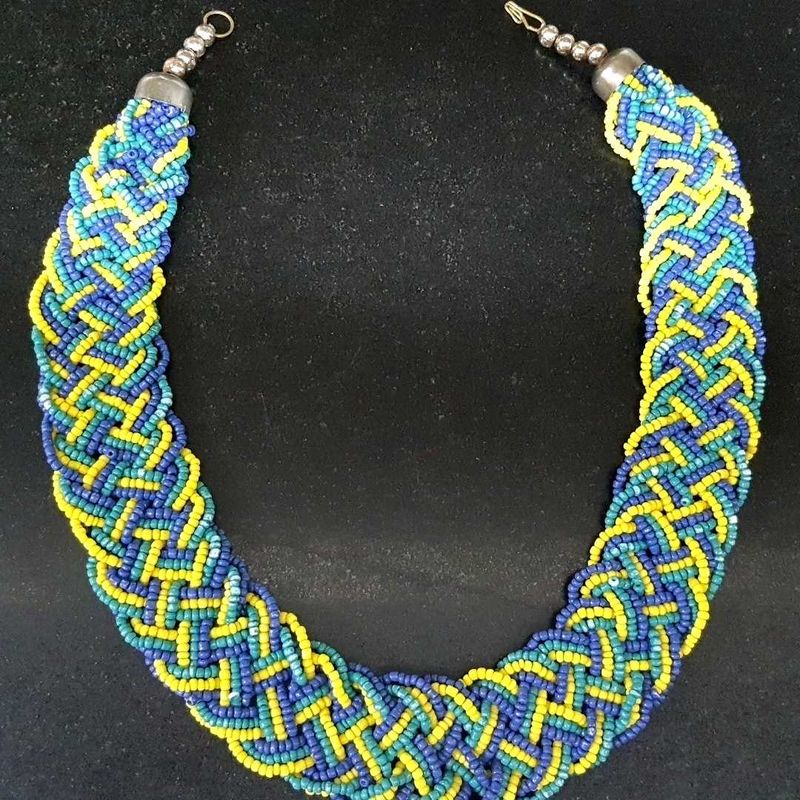 Handmade Beaded Statement Necklace