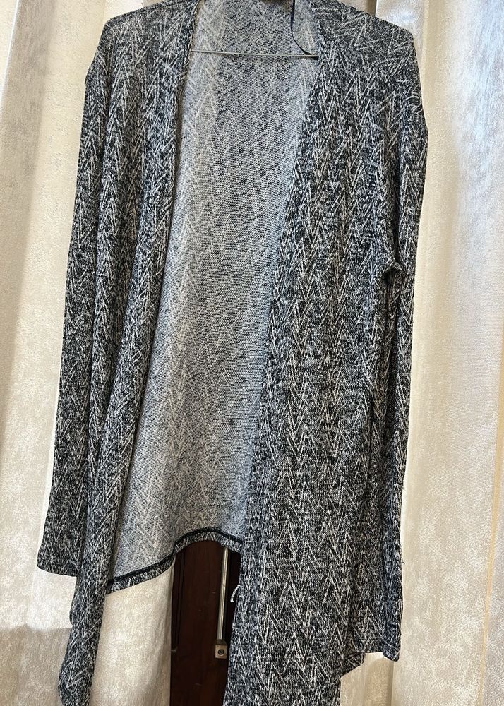 Patterned Open Shrug/Cardigan