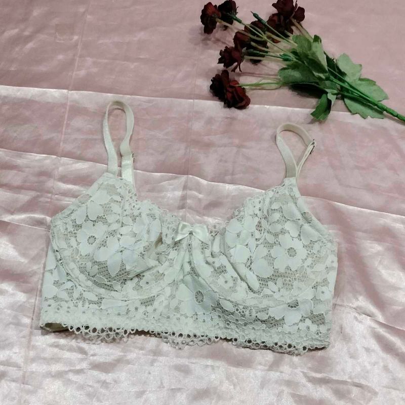 White Lace Bra