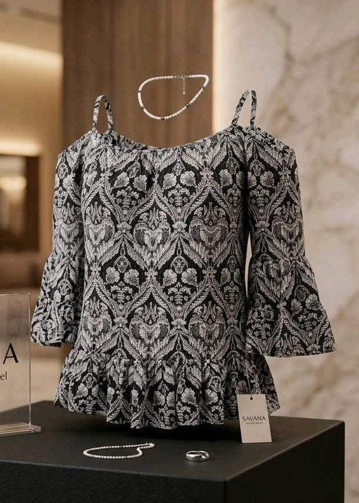 Lowest Prices_Boho Off-Shoulder Ruffle Sleeve Top