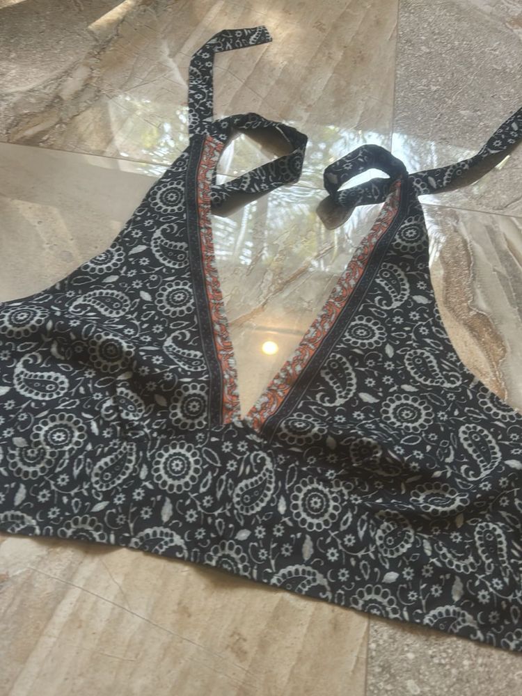 Boho Paisley Halter Neck Top