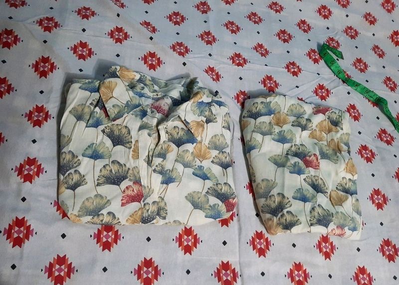 Floral Print Pajama Set