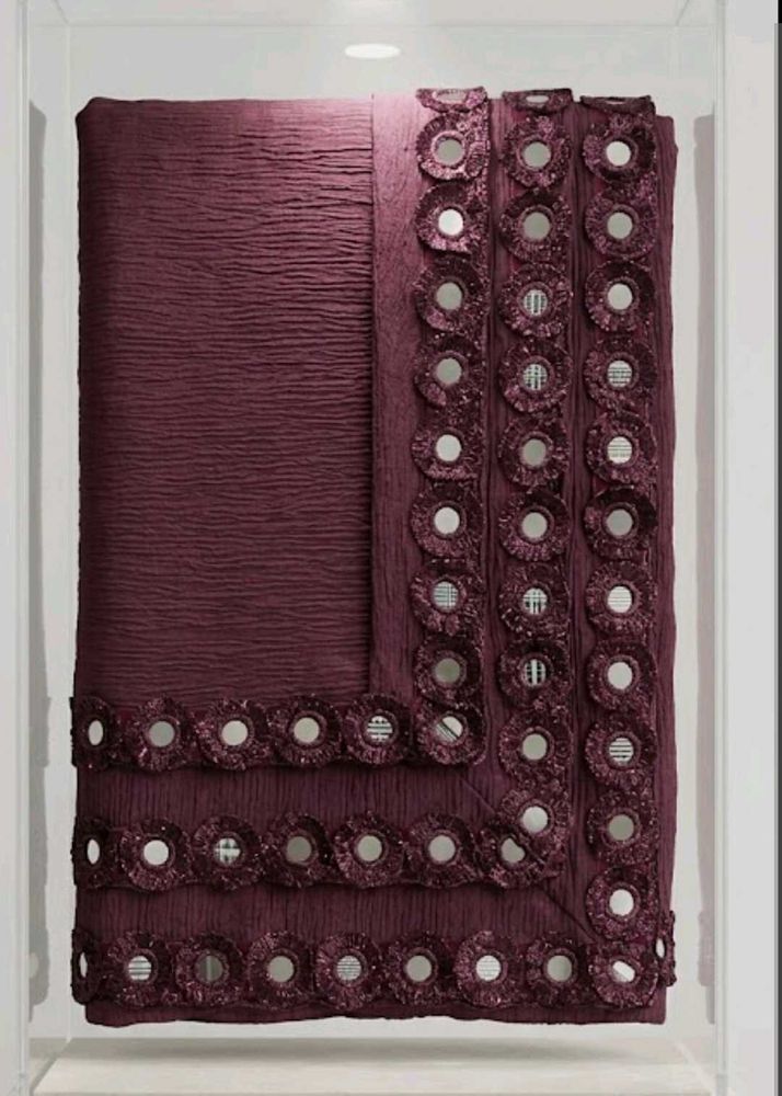 Beautiful Purple Saree with Mirror Work