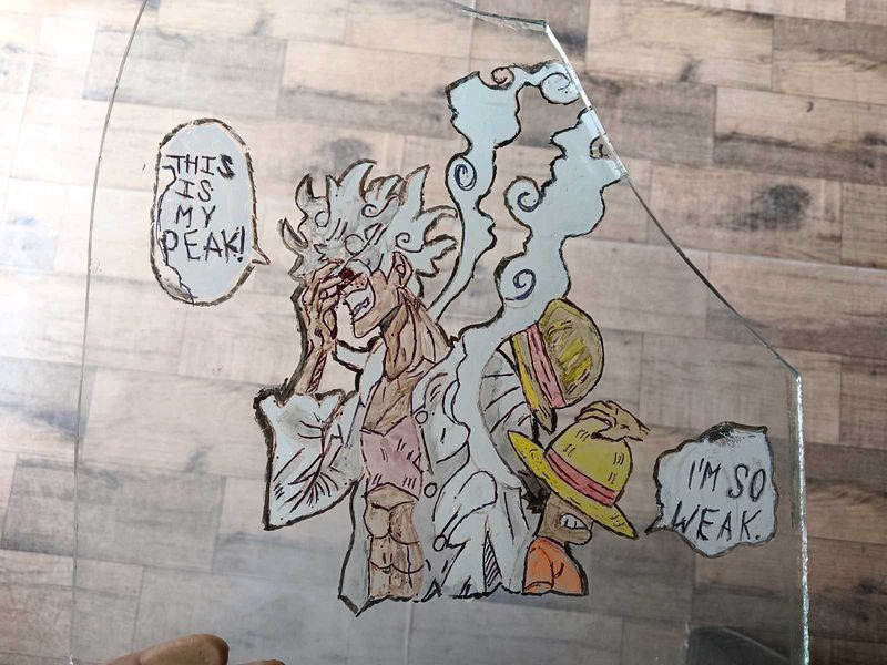 Luffy glass paint GEAR 5