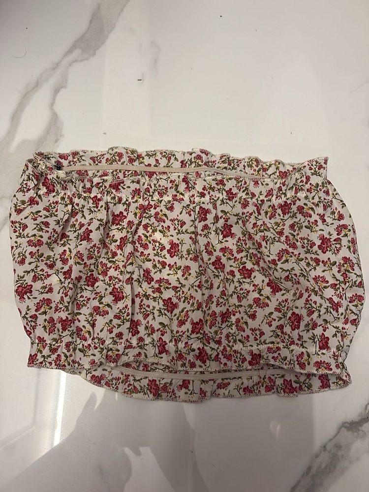 Floral Print  Tube Top