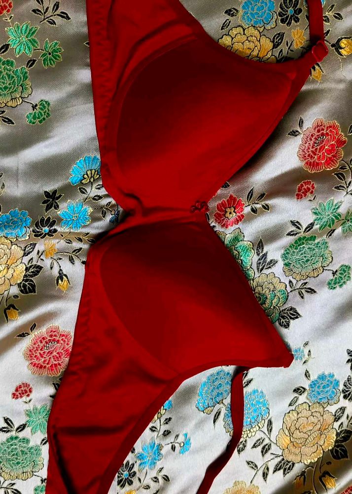 Vibrant Red Bra