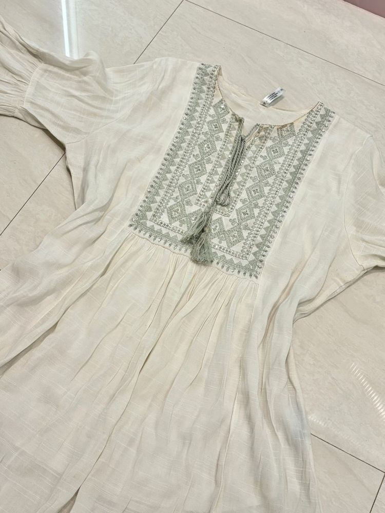Boho Embroidered Tassel Kurta