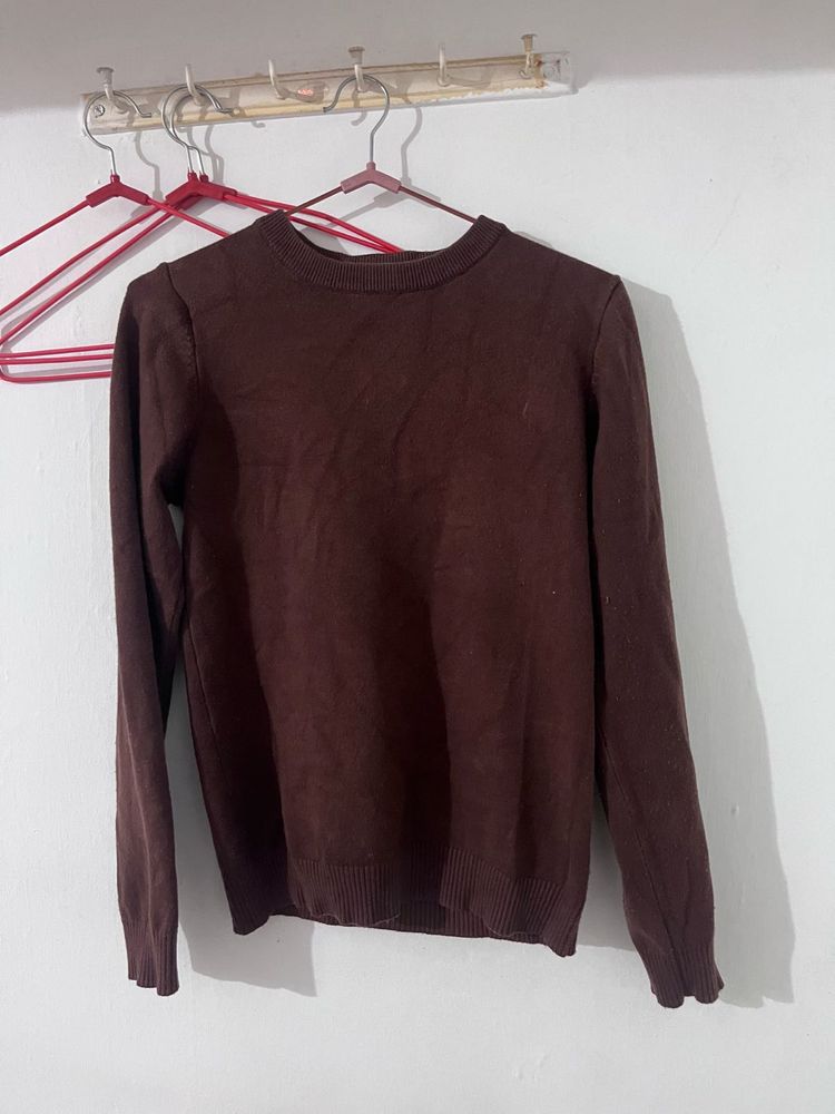 Classic Brown Knit Sweater