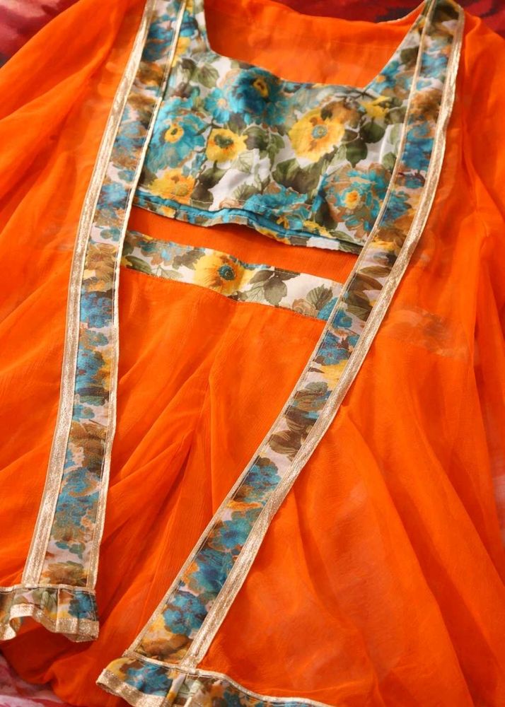 shrara with blouse and shrug