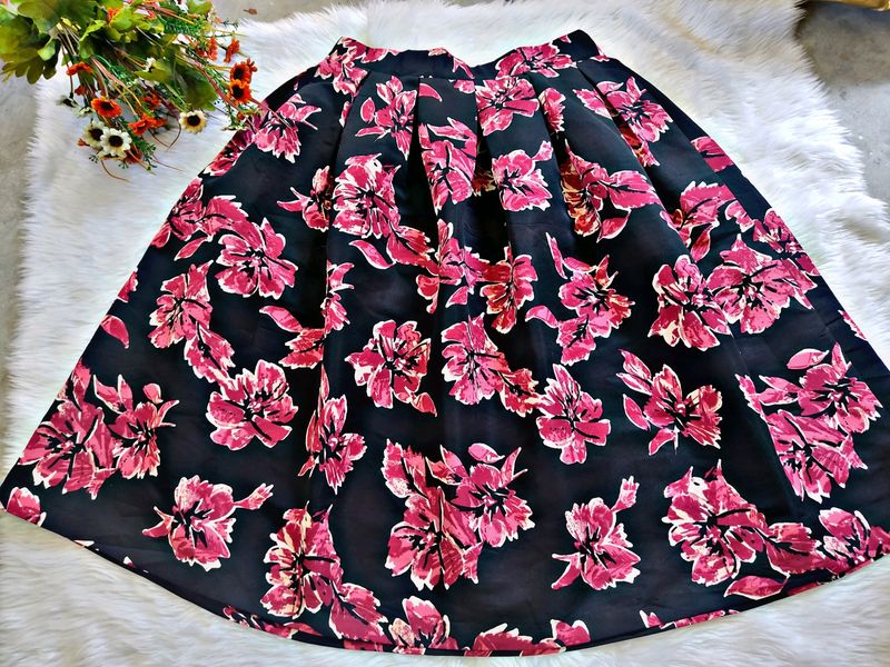 Forever21 Floral Flare Skirt