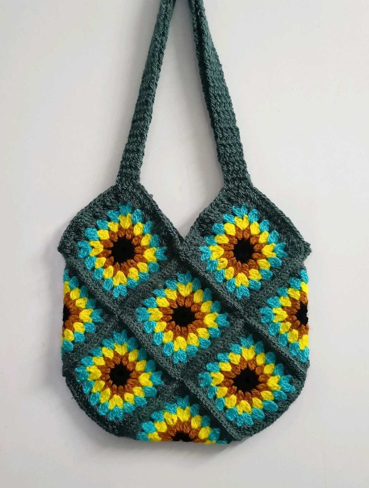 Crochet 🧶 Granny Square Tote Bag