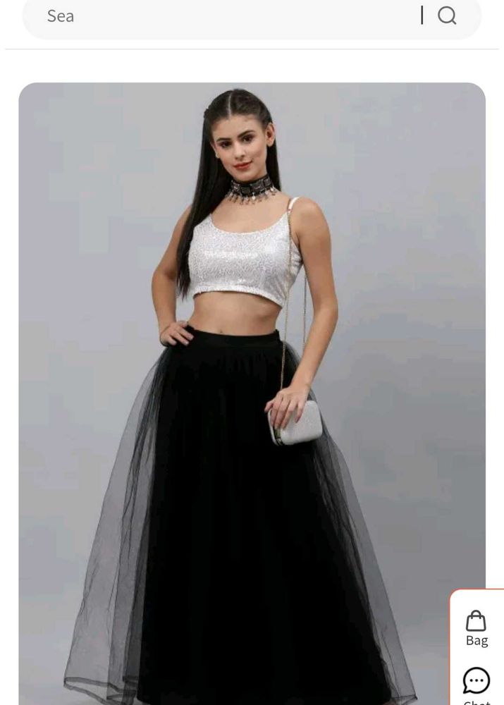 Sequin Embroidered round neck Top