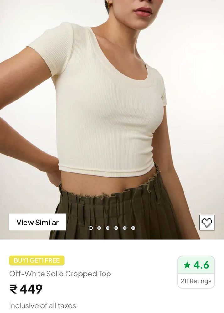 Ribbed Cropped Tops