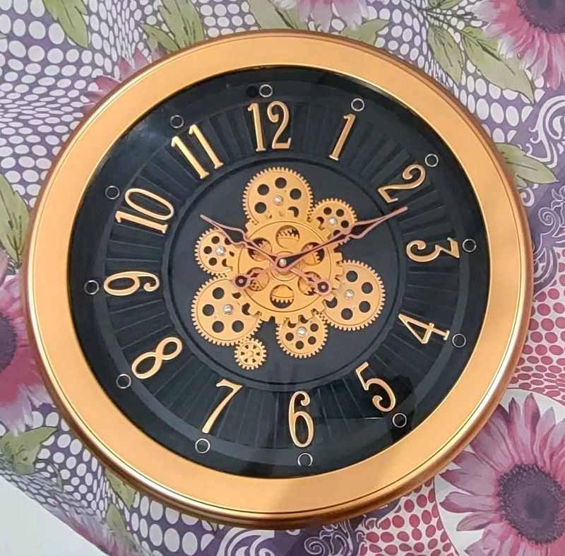 Vintage Style Gear Wall Clock