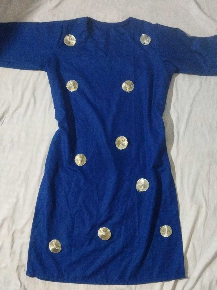 Royal Blue Embroidered Kurta