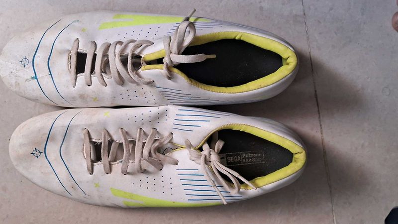 White SEGA Soccer Cleats