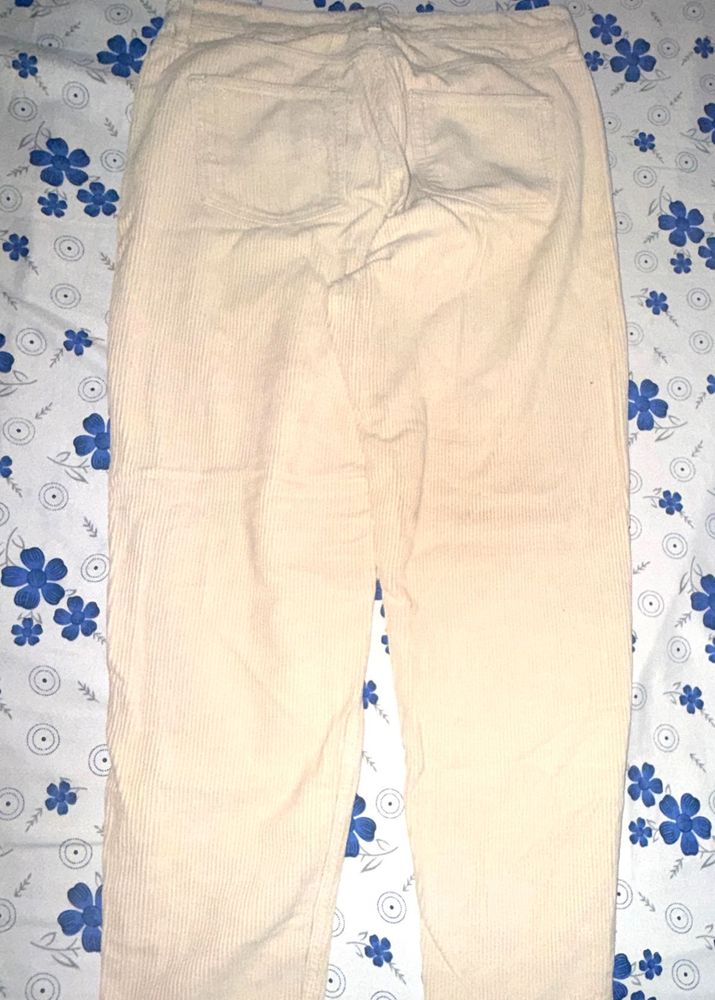 Cream Corduroy Pants