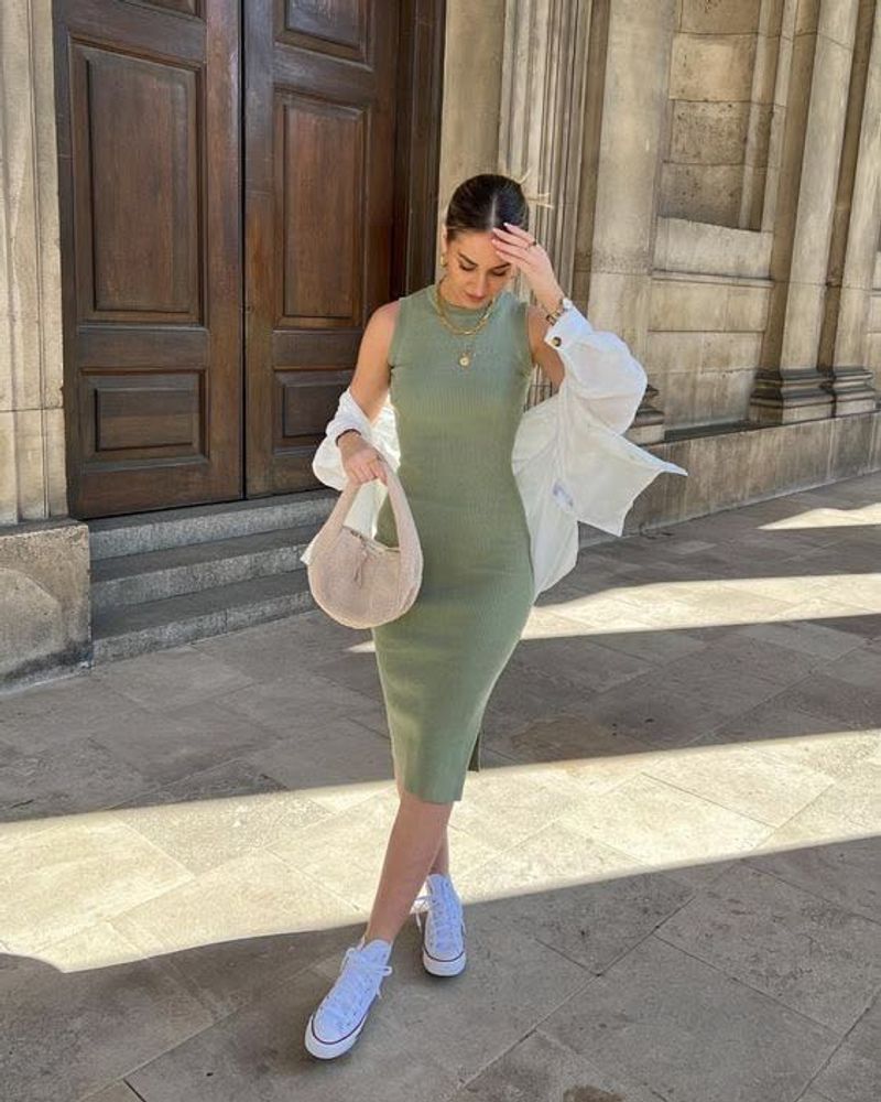 Ribbed Knit Tank Dress