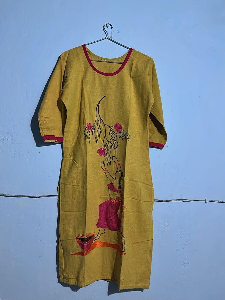 Hand-Painted Kurta - Unique Design
