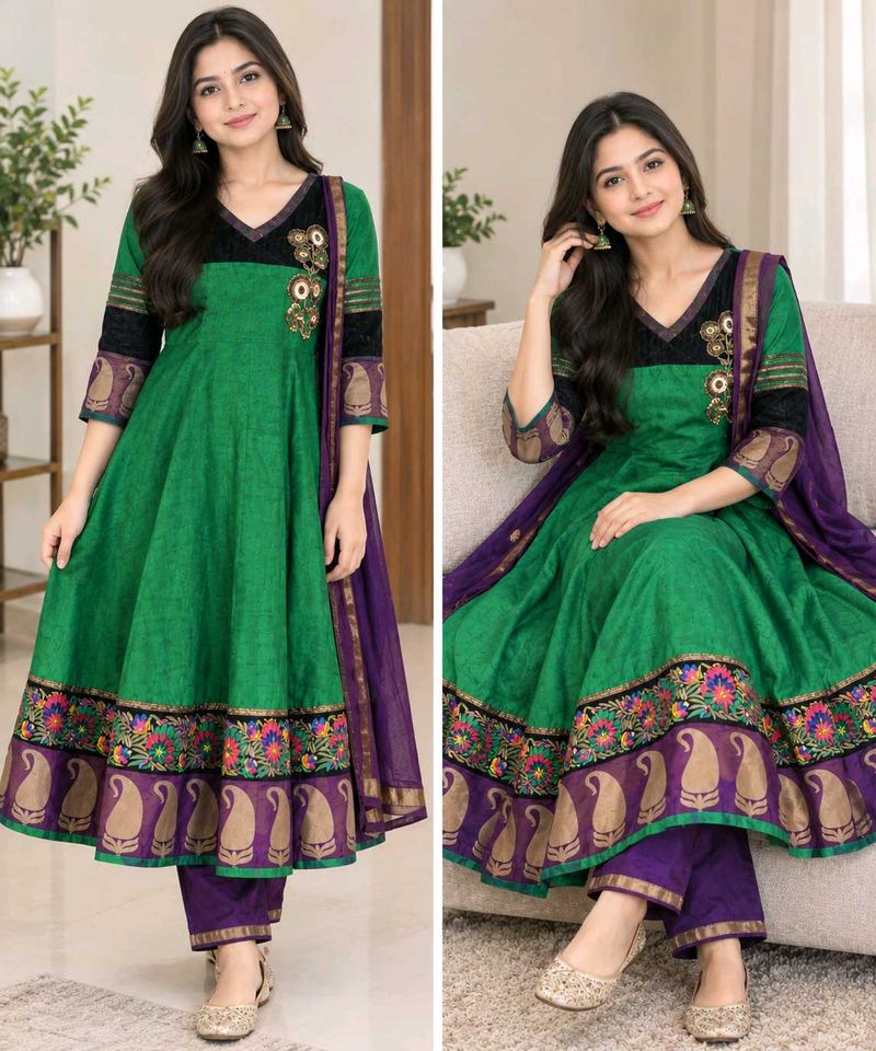 Elegant Green Anarkali Suit