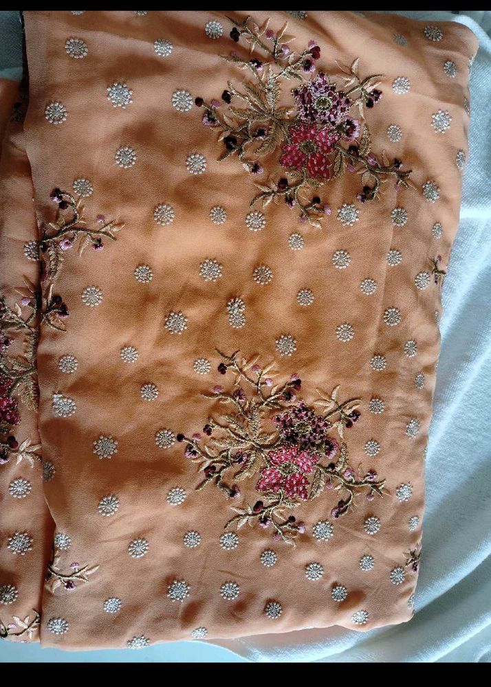 Georgette New Saree No Return/No Refund