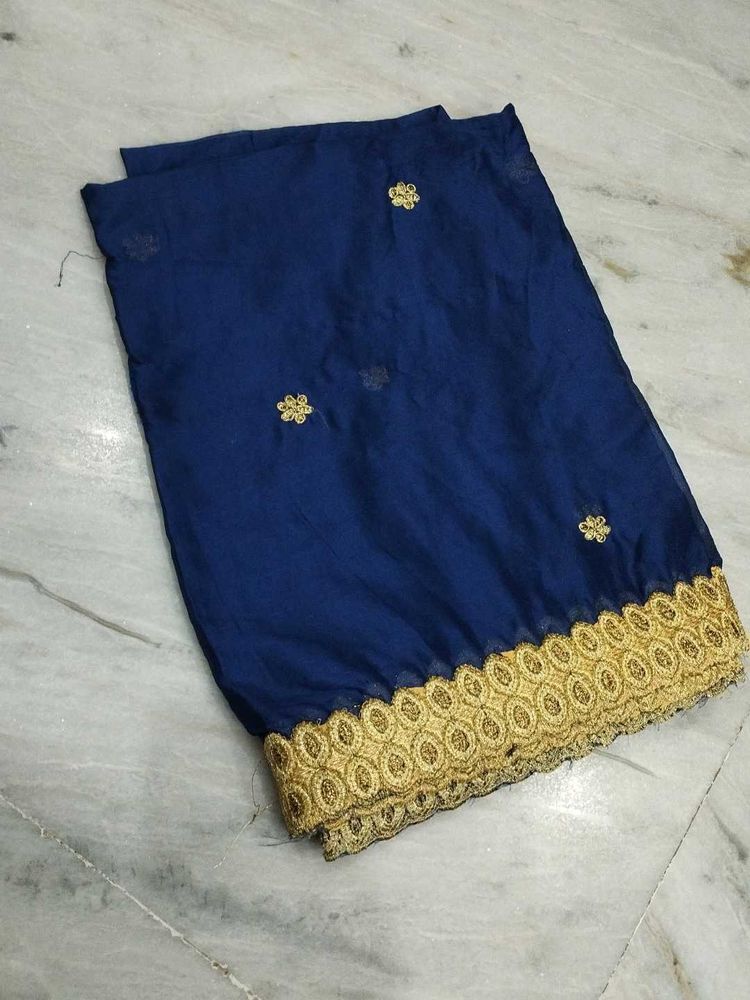 Navy &amp; Gold Dupatta