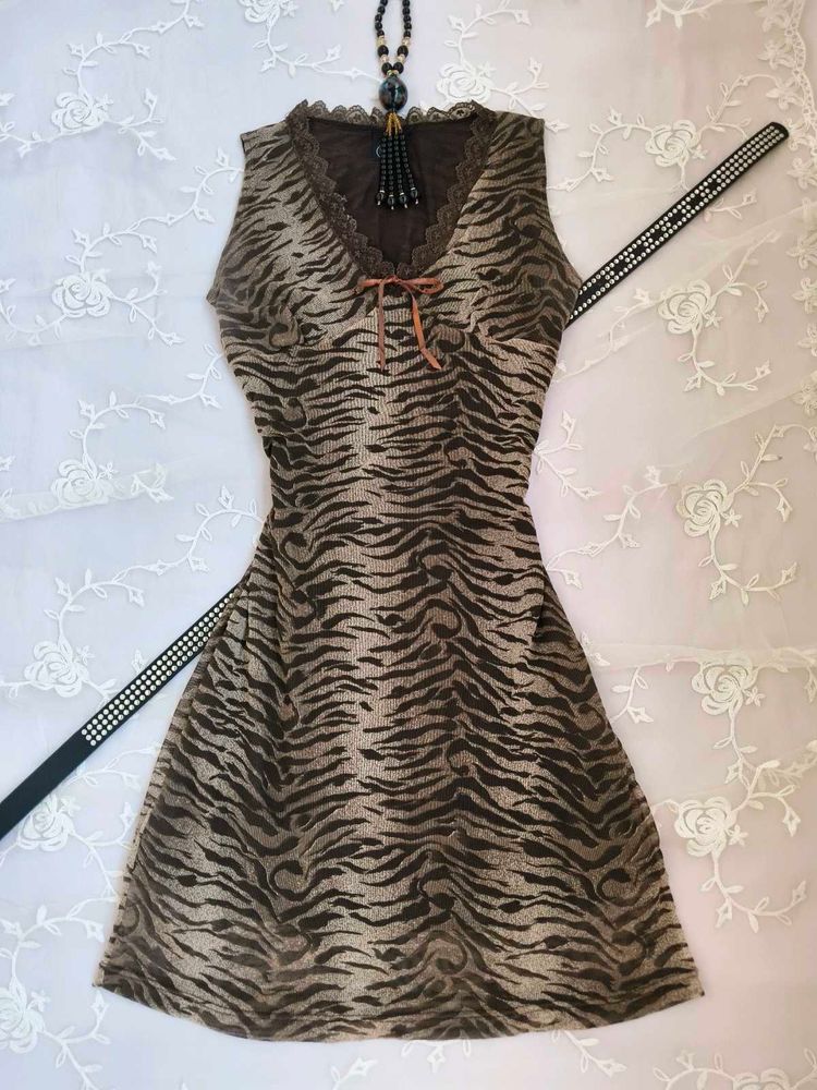 tiger print midi