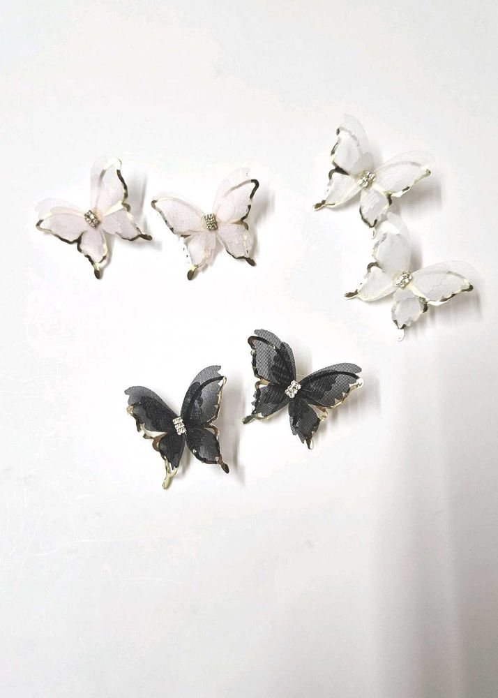 Unique Korean Butterfly Earrings Combo of 2