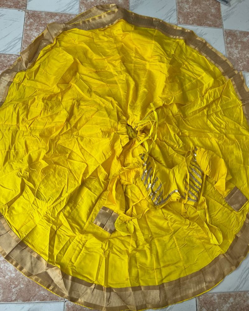 yellow Navratri chaniya choli