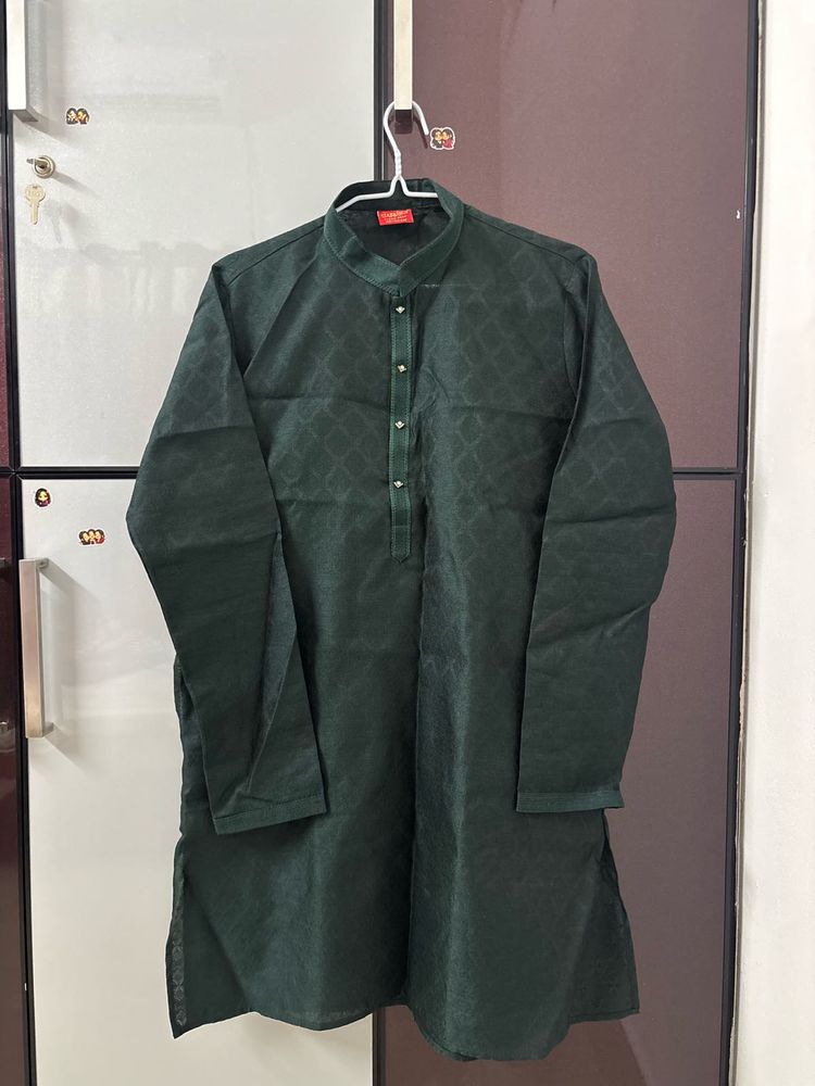 Men's Dark Green Ethnic Kurta