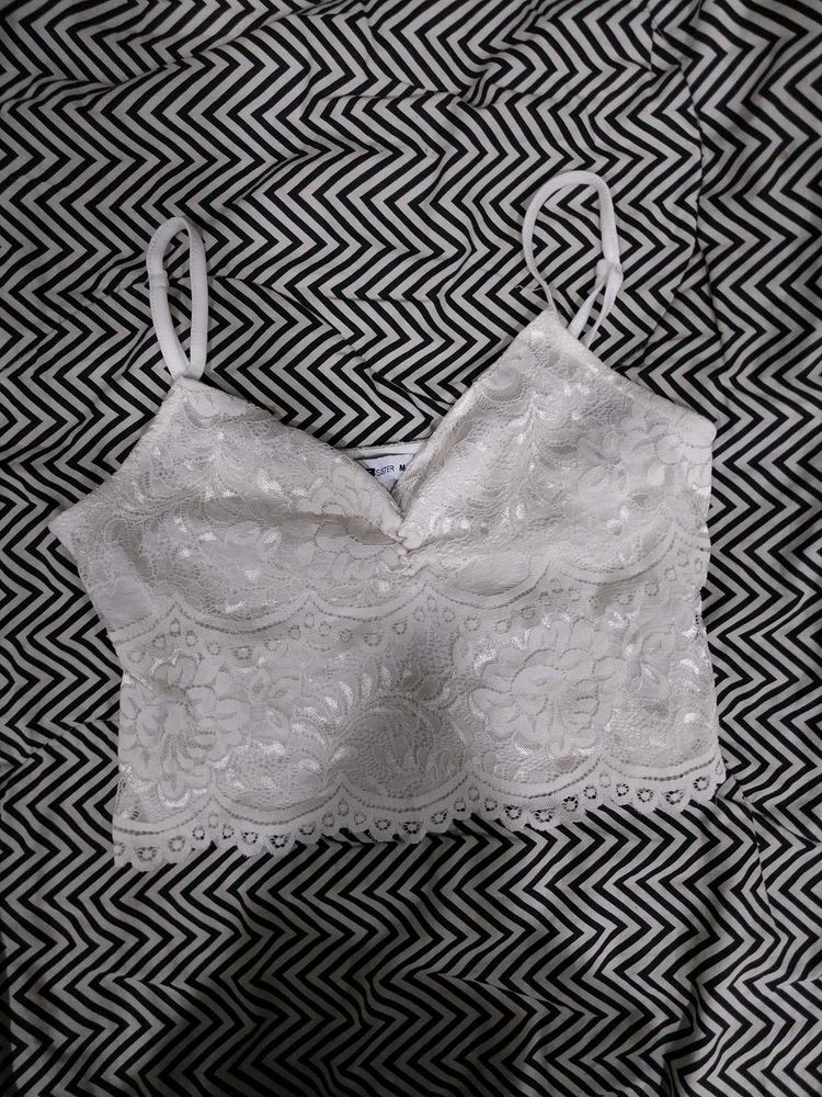 White Lace Bralette Top