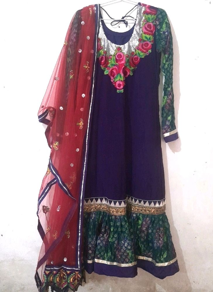 Partywear Long Frock Set Of 3 💜
