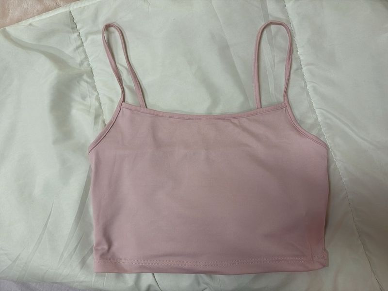 Stradivarius M Pink Spaghetti Strap Top