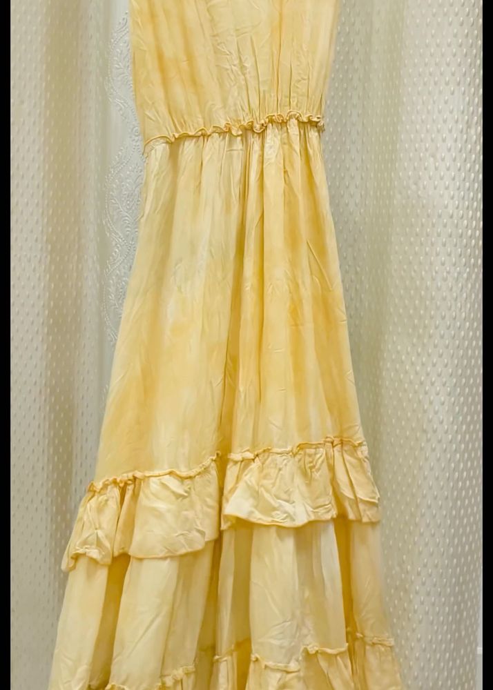 Yellow Ruffled Maxi Dress