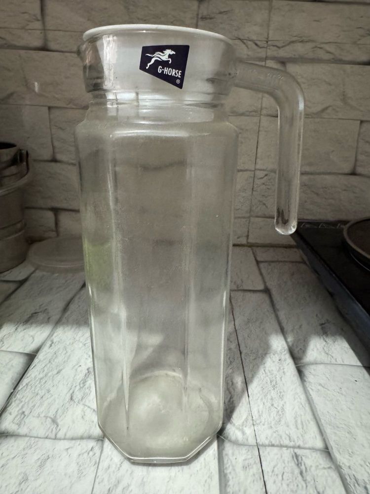 G-Horse Glass Pitcher with Lid