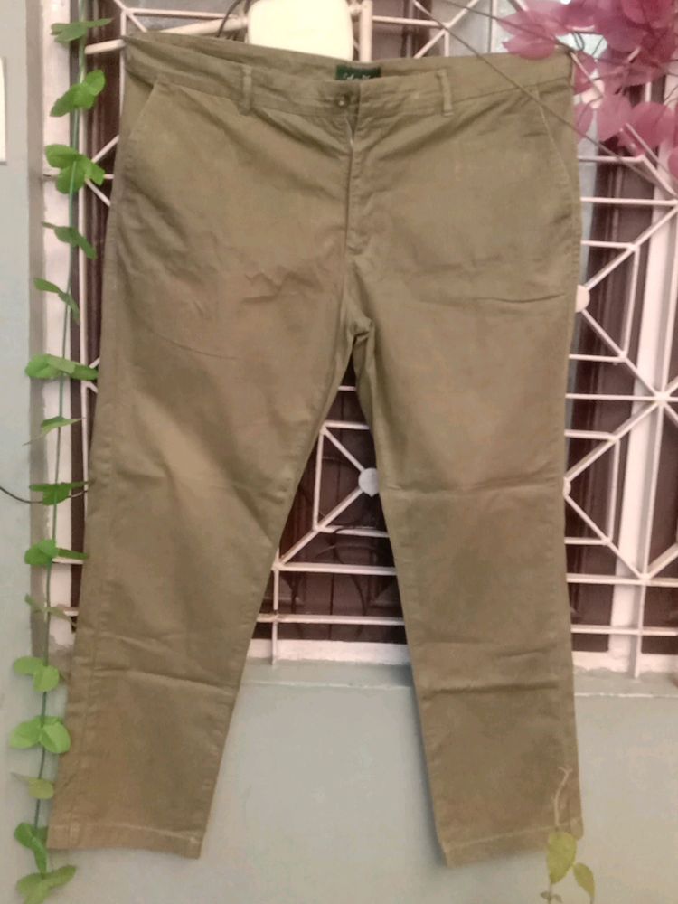 Men Trouser Jeans Size 36 Waist Color Olive Green