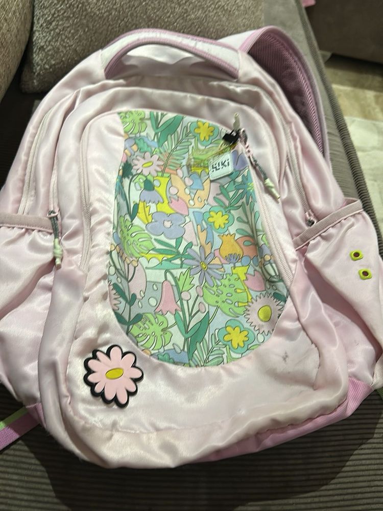 Cute Pink Floral Backpack