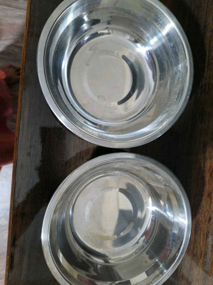 Set of 2 Stainless Steel dog  Bowls