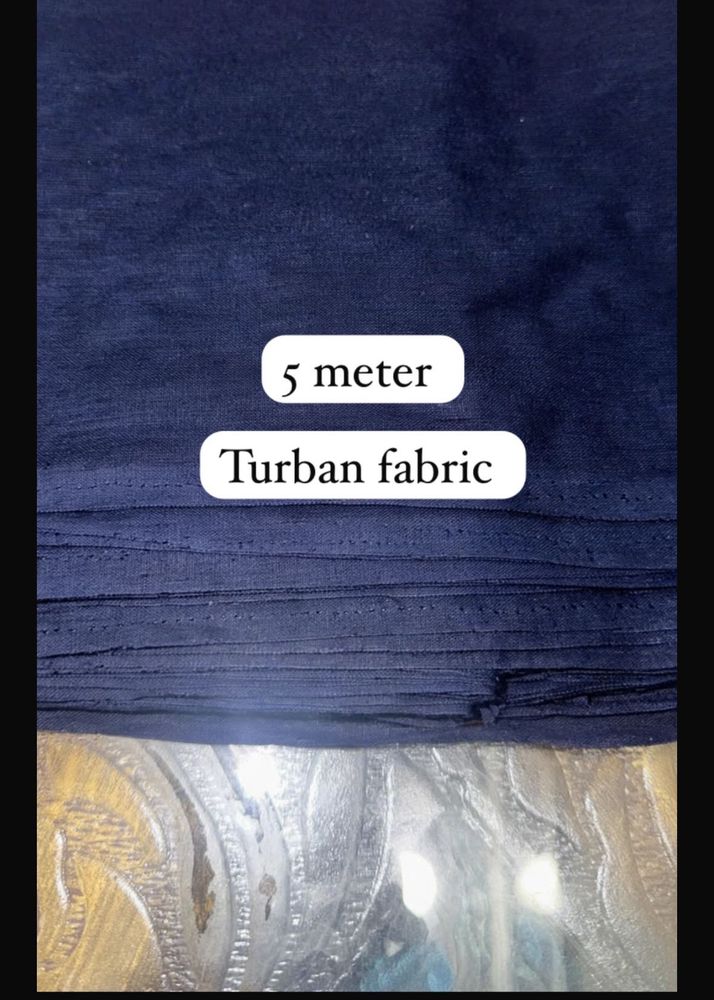 Navy Blue Turban Fabric - 5 Meters