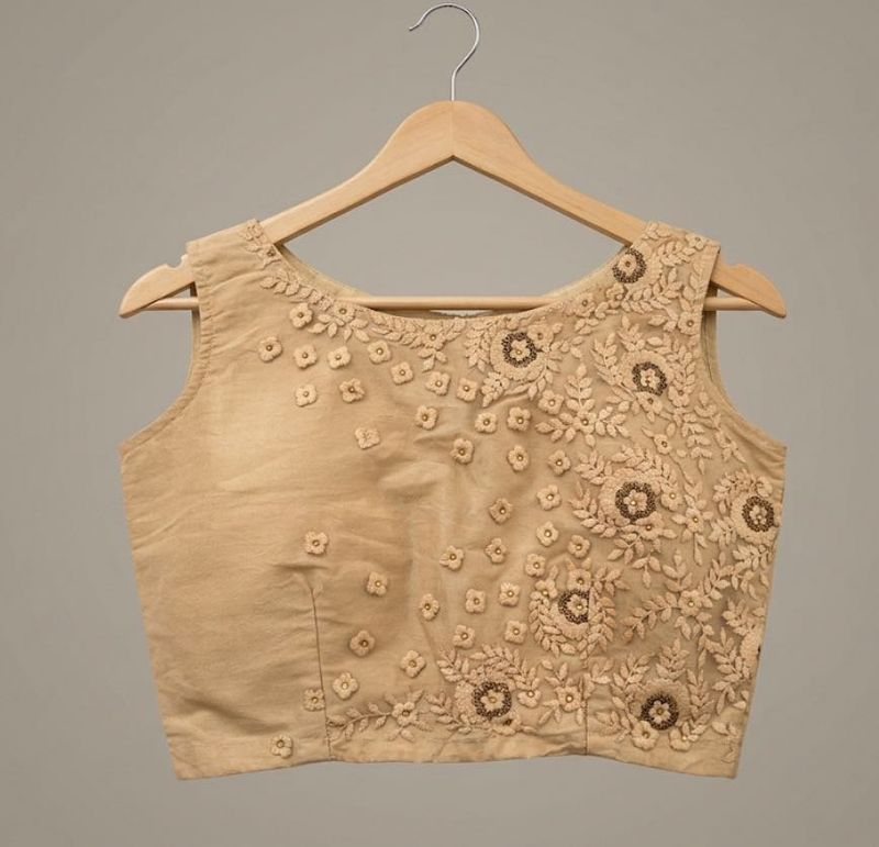 Embroidered Silk Blouse
